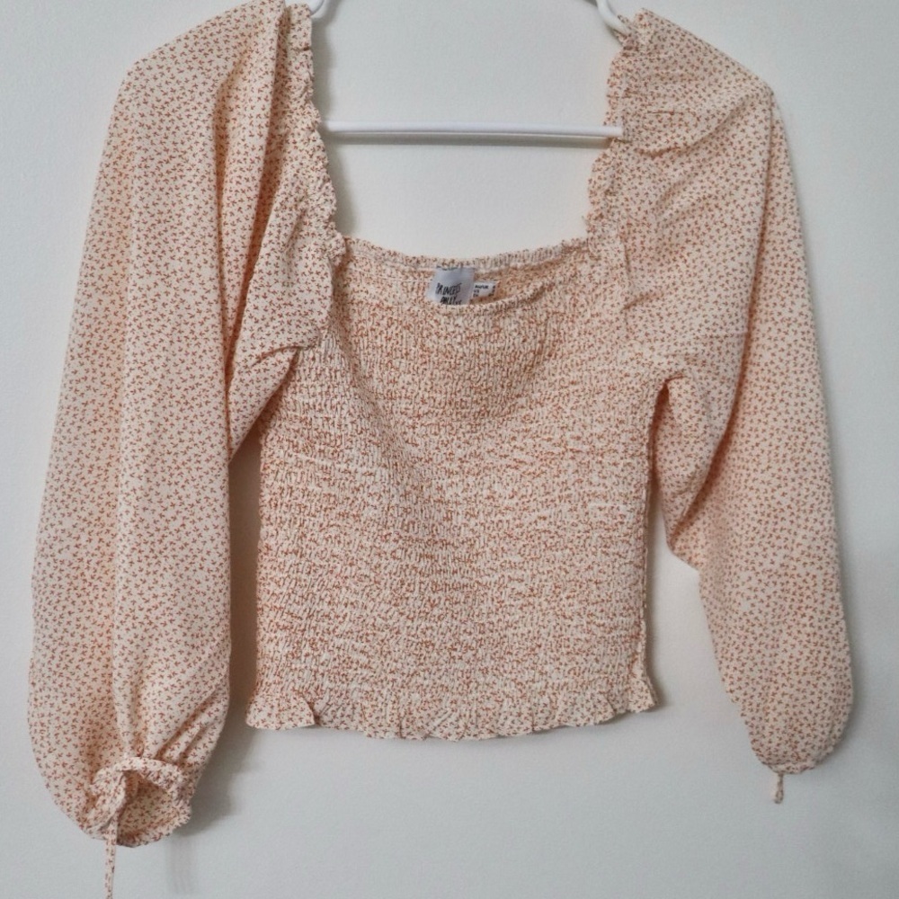 Princess Polly Pink Smocked Puff Sleeve Blouse